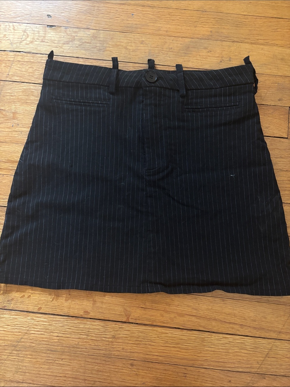 Princess Polly Black Pinstripe Mini Skirt